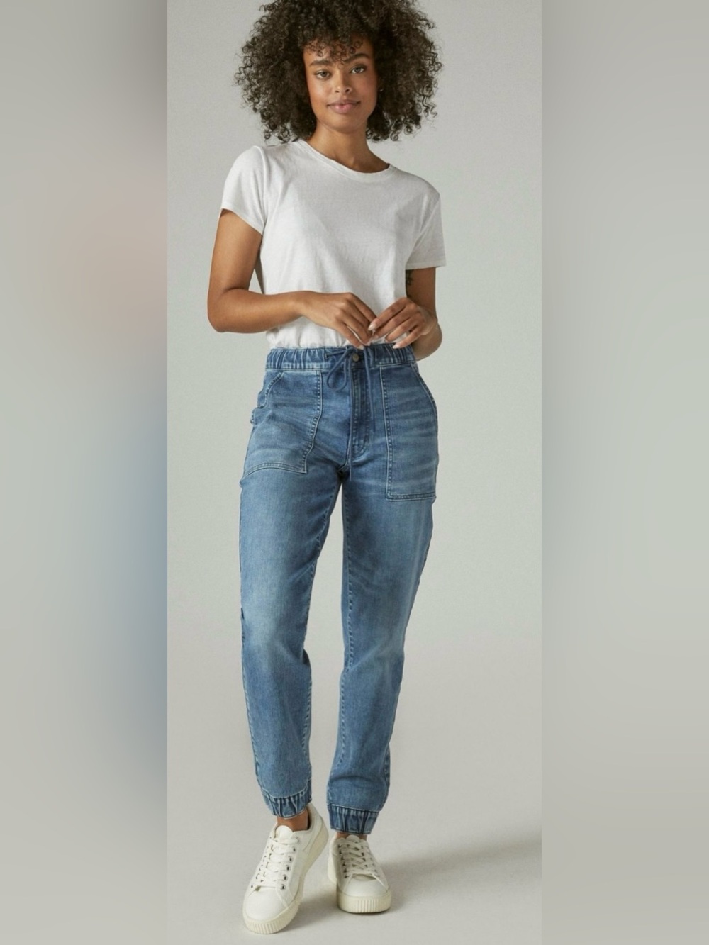 Lucky Brand Women’s Demin Blue Utility Jogger Jeans, 25 Regular